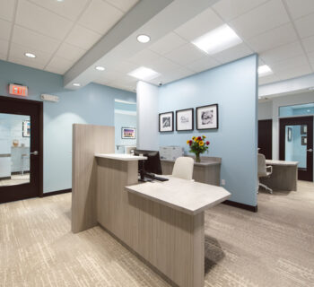 Reception area of Wang and Cortes Dental